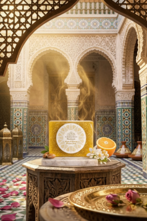 Gemini_Generated_Image_a2ye78a2ye78a2ye صابون الأركان و زهر البرتقال_ Argan & Orange Blossom Soap