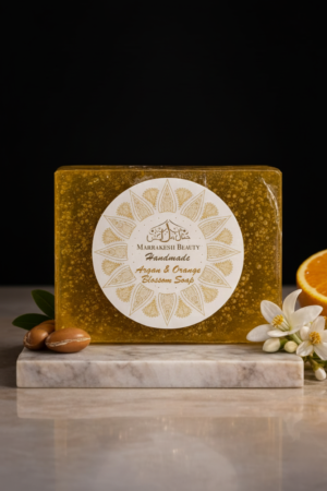 Gemini_Generated_Image_qt9v9mqt9v9mqt9v صابون الأركان و زهر البرتقال_ Argan & Orange Blossom Soap