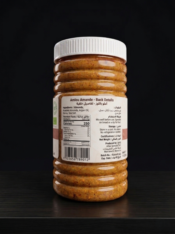 Amlou aux Amandes, Huile d'Argan et Miel